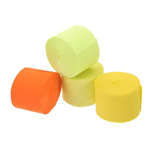 HOMSFOU 4 Rollen Krepppapier für Diy Blumensträuße Neon Dekorative Papierstreifen für Partys Hochzeiten und Bastelprojekte von HOMSFOU
