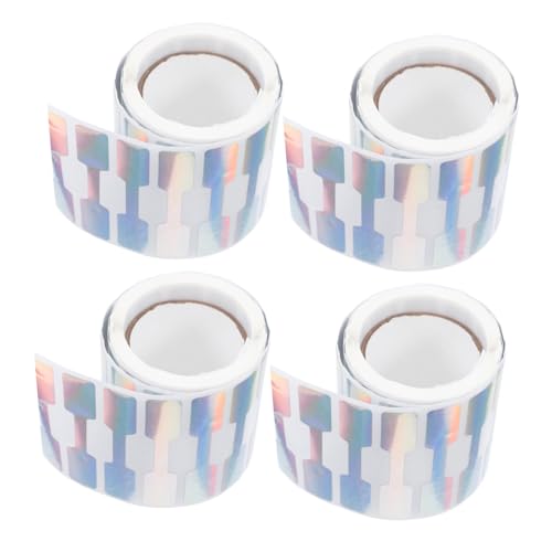 HOMSFOU 4 Rollen Selbstklebende Schmuck-preisschilder aus Blanko Kraftpapier Wasserfeste Preisetiketten für Halsketten Armbänder Ohrringe und Kleidung Wiederablösbare Verkaufsetiketten für von HOMSFOU