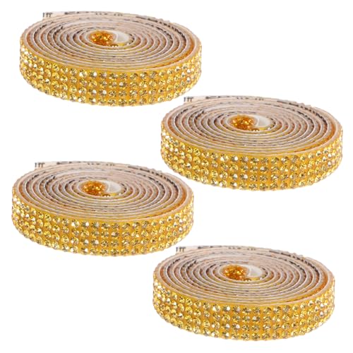 HOMSFOU 4 Rollen Selbstklebendes Strassband Reihig Breit Glitter Tape Funkelndes Rhinestone Dekoband für Geschenkverpackung Kleidung Schmuckherstellung Bastelprojekte HOMSFOU 4 Rollen Selbstklebendes Strassband Reihig Breit Glitter Tape Funkelndes Rhinestone Dekoband für Geschenkverpackung Kleidung Schmuckherstellung Bastelprojekte von HOMSFOU