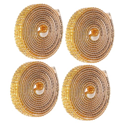 HOMSFOU 4 Rollen Strass Bordürenband Dekor Selbstklebendes Strass Band Glitzernde Bling Bänder HOMSFOU 4 Rollen Strass Bordürenband Dekor Selbstklebendes Strass Band Glitzernde Bling Bänder von HOMSFOU