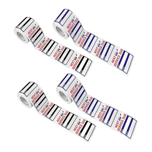HOMSFOU 4 Rollen Wartungsservice Tags Auto Nächster Service Aufkleber Ölwechsel Service Etikett Aufkleber Selbstklebend Auto Service Aufkleber Auto Service Fälliger Aufkleber von HOMSFOU