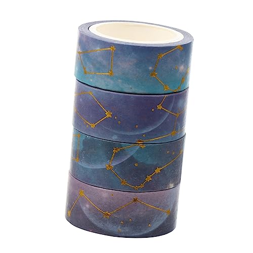 HOMSFOU 4 Rollen Washi Tape Washi Masking Tape Notizbuchband Washi Papieraufkleber Dekoratives Klebeband Japanisches Papier Bunt von HOMSFOU