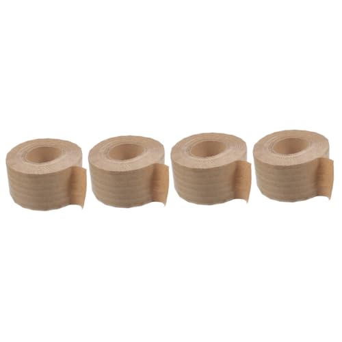 HOMSFOU 4 Rollen Wasseraktiviertes Kraftpapier Klebeband Stark Haftend für Versand Hohe Zugfestigkeit Einfach zu Handhaben und Reißfest Perfektes Verpackungsmaterial HOMSFOU 4 Rollen Wasseraktiviertes Kraftpapier Klebeband Stark Haftend für Versand Hohe Zugfestigkeit Einfach zu Handhaben und Reißfest Perfektes Verpackungsmaterial von HOMSFOU
