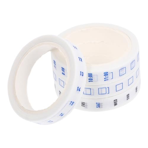 HOMSFOU 4 Rollen Zeit Washi Tape Scrapbooking -vorräte Tagebuchband Sammelalbum Liefert Planer Zubehör Dekoratives Klebeband Planer Washi Tape Weiß Japanisches Papier HOMSFOU 4 Rollen Zeit Washi Tape Scrapbooking -vorräte Tagebuchband Sammelalbum Liefert Planer Zubehör Dekoratives Klebeband Planer Washi Tape Weiß Japanisches Papier von HOMSFOU