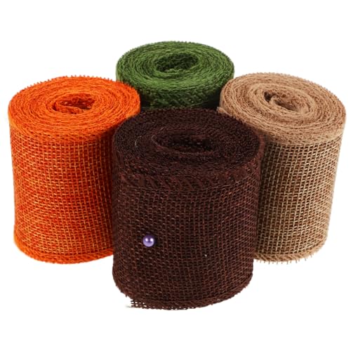 HOMSFOU 4 Rollen dekoratives Band Leinenband Verpackung Weihnachtsband Spitzenbänder zum Basteln Hochzeitsbänder Weihnachtsdekorationen Weiß bunt Leinenstreifen selber machen Hochzeitsband HOMSFOU 4 Rollen dekoratives Band Leinenband Verpackung Weihnachtsband Spitzenbänder zum Basteln Hochzeitsbänder Weihnachtsdekorationen Weiß bunt Leinenstreifen selber machen Hochzeitsband von HOMSFOU