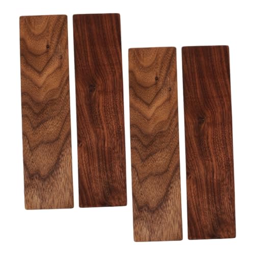 HOMSFOU 4 STÜCKE Walnuss Holzplatten für DIY Projekte Unbehandelte Holzblöcke zum Schnitzen und Basteln für Holzarbeiten und Kreative Gestaltung von HOMSFOU