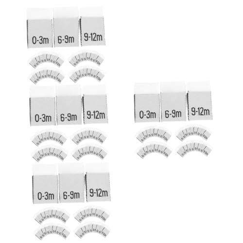 HOMSFOU 4 Sätze Babymonats -tags Kleideretiketten Für Nähen Von Kleidungsetiketten Alter Monatlich Schild Registrierung Für Babys Oh Größe Polyester 300 Stück * 4 von HOMSFOU