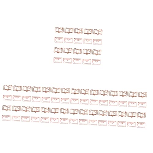HOMSFOU 4 Sätze Büroklammern Büroklammer Büroklammern In Büroform Lesezeichen Büroklammer Ausgefallene Schlüssel Mini Clips Kleine Süße Buchform Geldscheinklammer 20 Stück * 4 von HOMSFOU