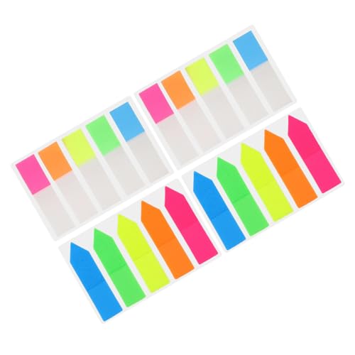 HOMSFOU 4 Sätze Bunte Haftnotizen Seitenmarker Selbstklebende Index Tags für Schule Büro und Zuhause Markieren und Organisieren von Notizen Büchern und Dokumenten von HOMSFOU