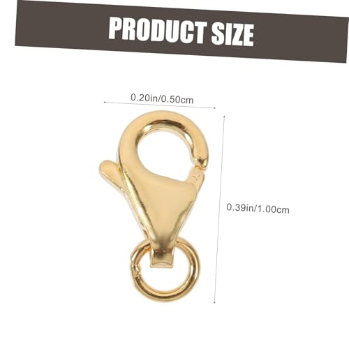 HOMSFOU 4 Sätze DIY Schmuckverschlüsse Karabinerverschlüsse Edelstahl Farben Silber Weißgold Gold Roségold mit Einzelringen für Halsketten Armbänder Schmuckherstellung von HOMSFOU
