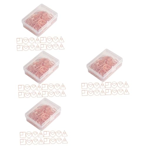HOMSFOU 4 Sätze Dekorative Büroklammern Teiliges Roségold Geometrische Formen Praktische Und Langlebige Papierklammern Für Büro Schule Und Zuhause Organisieren Von Dokumenten 60 Stück * 4 von HOMSFOU