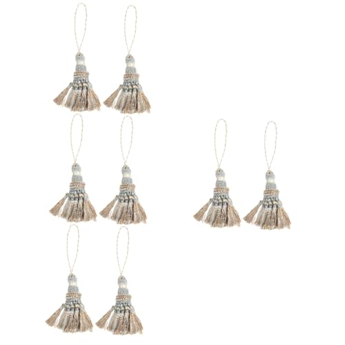 HOMSFOU 4 Sätze Dekorative Quasten Für Vorhänge Handgefertigte DIY Tassel Ornamente Blaue Ethnische Fensterdekoration Vielseitige Bastelzubehör Für Zuhause Und Möbel 2 Stücke * 4 von HOMSFOU