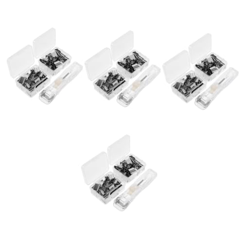HOMSFOU 4 Sätze Dokumentenhefter mit Wiederverwendbaren Clips Transparente Klammer und Spender für Bürobedarf Hefter Transparent Clip Plastikbox für Wichtige Unterlagen HOMSFOU 4 Sätze Dokumentenhefter mit Wiederverwendbaren Clips Transparente Klammer und Spender für Bürobedarf Hefter Transparent Clip Plastikbox für Wichtige Unterlagen von HOMSFOU