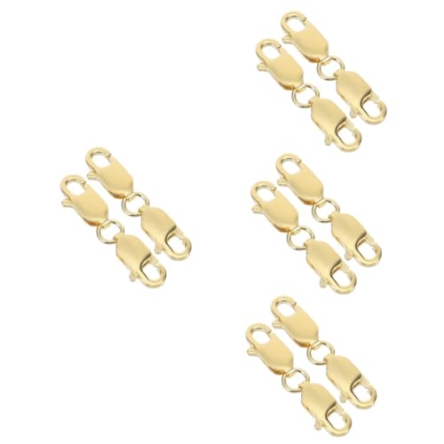 HOMSFOU 4 Sätze Doppelter Hummerverschluss Goldfarbene Schmuckverschlüsse Für Diy Und Armbänder Vielseitige Verbindungselemente Für Schmuckherstellung Und Erweiterung 2 Stücke * 4 HOMSFOU 4 Sätze Doppelter Hummerverschluss Goldfarbene Schmuckverschlüsse Für Diy Und Armbänder Vielseitige Verbindungselemente Für Schmuckherstellung Und Erweiterung 2 Stücke * 4 von HOMSFOU