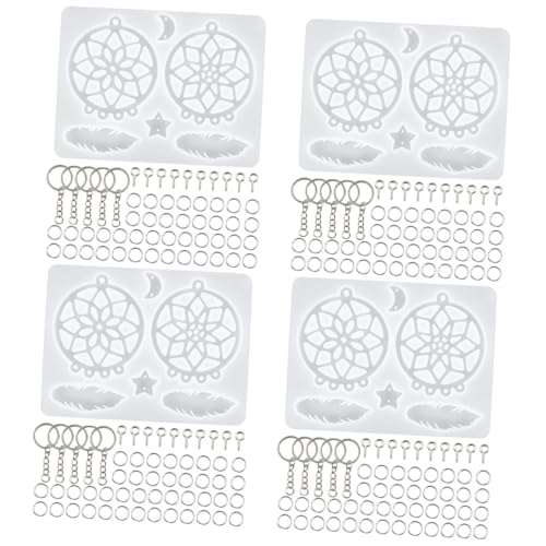 HOMSFOU 4 Sätze Dreamcatcher Silikonform für Diy Gießform für Schlüsselanhänger Teiliges für Bastelprojekte Einfache und Handhabung für und Schulprojekte von HOMSFOU