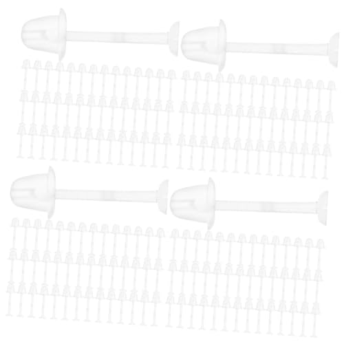 HOMSFOU 4 Sätze Earring Verschlüsse Transparente Ohrstecker Und Stopper Zubehörteile Für Diy Schmuck Für Schule Und Leicht Hypoallergen Für Ohrschmuck Designs 300 Stück * 4 von HOMSFOU