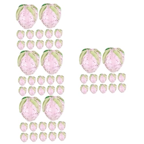 HOMSFOU 4 Sätze Erdbeer Armband Schmuckanhänger 3D Erdbeer Charms Erdbeer Perlen Zur Schmuckherstellung Erdbeeren Süße Erdbeer Schmuckanhänger Armbandanhänger Klein 16 Stück * 4 von HOMSFOU