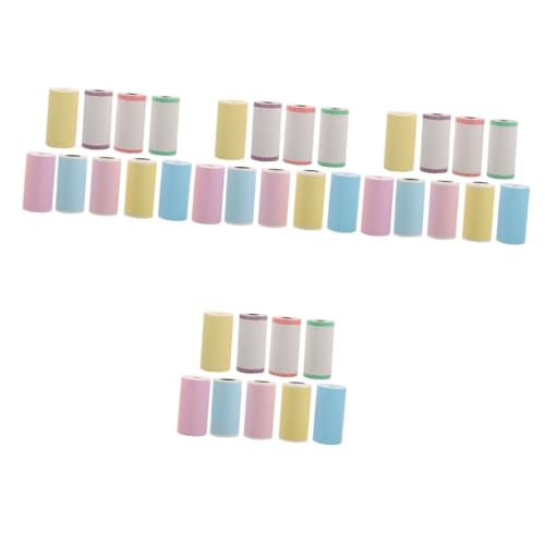 HOMSFOU 4 Sätze Farbaufkleber Aufkleber Etiketten Blankoaufkleber Blankoetiketten Selbstklebende Mini Aufkleber Druckerpapier Druckeraufkleberband Kleine Dankeschön 9 Rollen * 4 von HOMSFOU