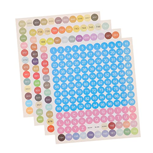 HOMSFOU 4 Sätze Farbige Nummernaufkleber Selbstklebende Etiketten für Diamantmalerei Aufbewahrungsboxen und Klassifikation für Cross Stitch und Laborklassifizierung von HOMSFOU