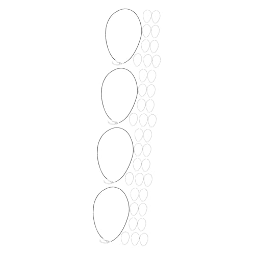 HOMSFOU 4 Sätze Halskettenseil Mit Hummerschnalle Schüttgut Schwarze Kordelkette Schmuck Armband Karabinerverschluss Schnur Halskette Machen Vorräte Kupferbeschichtetes Eisen 10 Stück * 4 von HOMSFOU