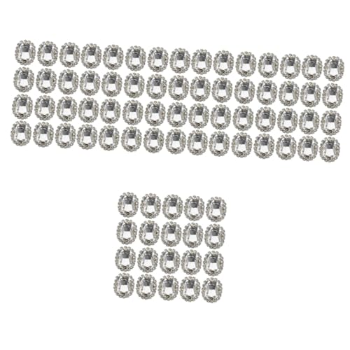 HOMSFOU 4 Sätze Handnähte -dekorationszubehör Stickerei Glitzernde Kleine Strasssteine Schmuck Nähen Nagel Verzierungen Kleidung Juwelen Zum Handwerk Edelsteine Glas Weiß 20 Stück * 4 von HOMSFOU