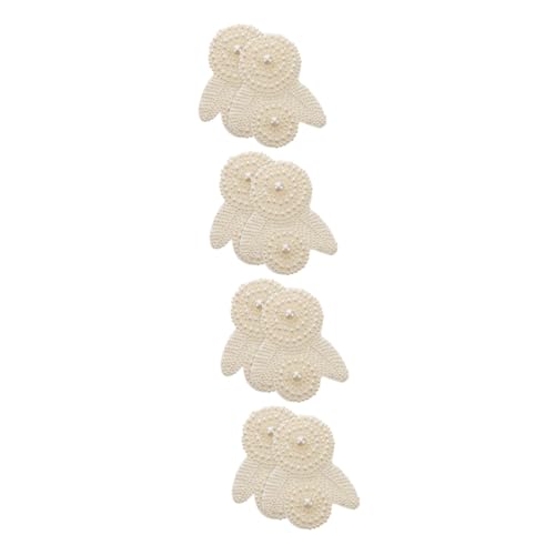 HOMSFOU 4 Sätze Hochzeitsschuh Dekoration Perle Hüte Nähen Flecken Stoff Patch Applikationen Kleidung Kleiderflicken Mantelflicken Heißschmelzkleber 2 Stücke * 4 von HOMSFOU