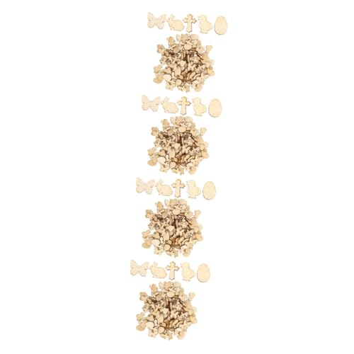 HOMSFOU 4 Sätze Hölzerne Dekorative Holzscheiben Kreuzdekor Ausschnitte Osterbasteln Basteln Für Ostern Zierleisten Holz Holzscheiben Selber Basteln Holz-tags 300 Stück * 4 von HOMSFOU