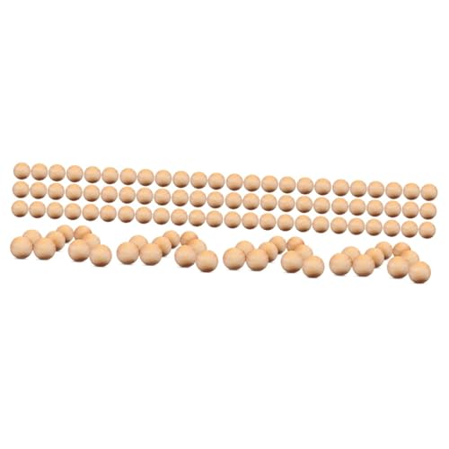 HOMSFOU 4 Sätze Hölzerne Perlenkugel Unvollendet Kleines Leerzeichen Gartenkugeln Als Ornamente Diy-perlen Runden Handwerksbereich Holzperlen Für Handwerk Diy-ball Lotusbaum 100 Stück * 4 von HOMSFOU