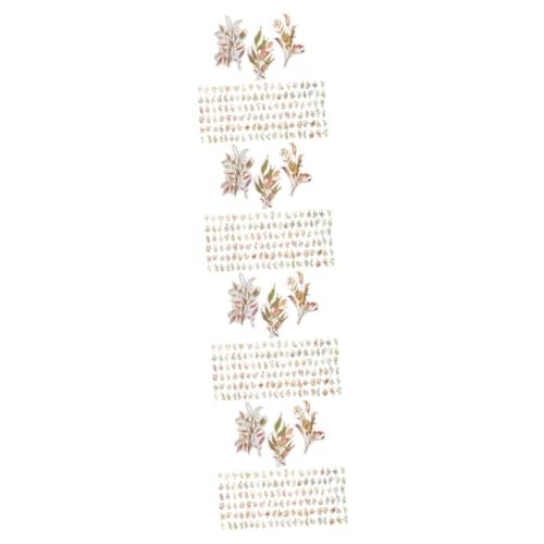 HOMSFOU 4 Sätze Holografische Pflanzenaufkleber Für Scrapbooking Diy Dekoration Selbstklebende Sticker Für Tagebuch Scrapbook Kit Bastelideen Gemischte Designs 240 Stück * 4 von HOMSFOU