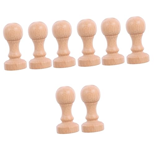 HOMSFOU 4 Sätze Holzsiegel Personalisierte Materialien Journaling Stempel Kartenherstellung Stempel Basteln Scrapbooking Wachssiegel Stempelset Gravurstempel Blanko 2 Stücke * 4 von HOMSFOU