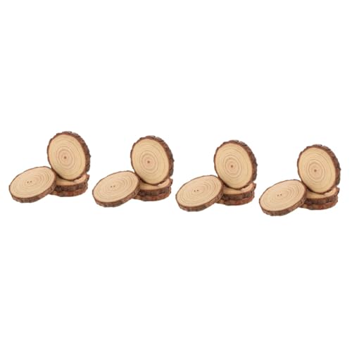 HOMSFOU 4 Sätze Holzsplitter Dekorationen DIY Ornamente Kreis Blanko Hochzeit Sweetheart Scheiben Event Heimdekoration Brautschmuck Klein Zum Aufhängen Modernes 4 Stück * 4 von HOMSFOU