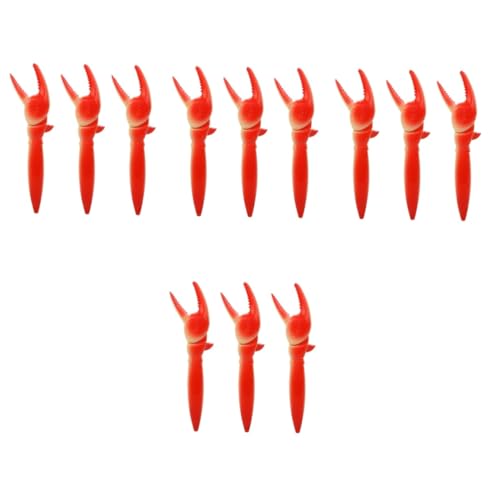 HOMSFOU 4 Sätze Hummer -klauenballpoint -stift Farbe Multipack Büro Willkommen Kugelschreiber Schreibstift, Hummerklauen Stifte Für Die Bank Signaturstift Plastik Rot 3 Stücke * 4 von HOMSFOU