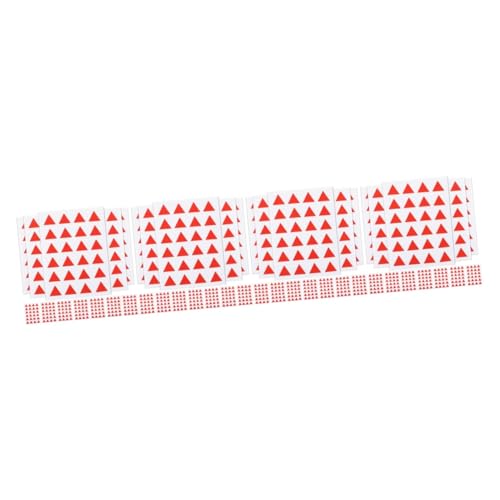 HOMSFOU 4 Sätze Kennzeichnungsaufkleber Klebstoff Dreieckige Markierungsaufkleber Etikett Etiketten Aufkleber Klassifizierter Aufkleber Label-patch Rot 576 Stück * 4 von HOMSFOU