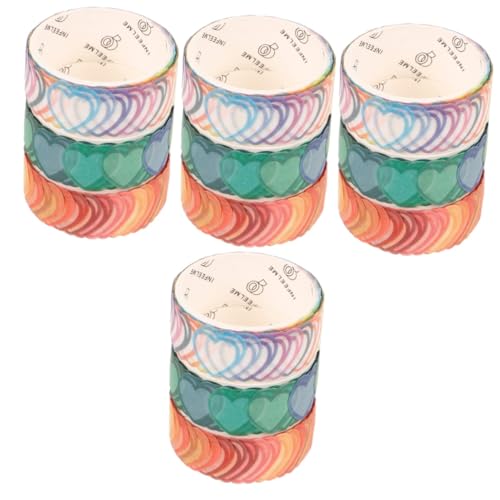 HOMSFOU 4 Sätze Klebeband Für Scrapbooking Schrott Selbstklebend Notizbuch Klebrig Sammelalbum Dekoratives Bastelband Dekoratives Washi Tape Planer Tape Papier 3 Rollen * 4 von HOMSFOU
