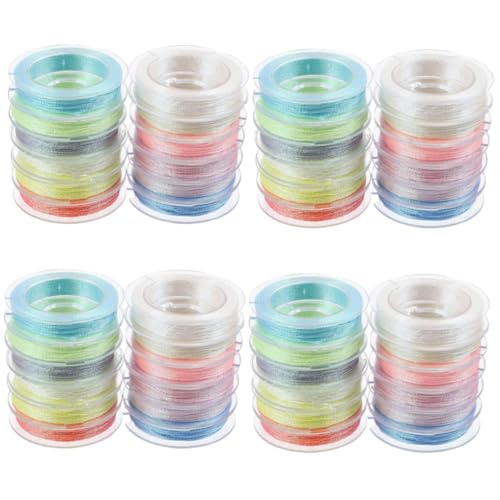 HOMSFOU 4 Sätze Leuchtendes Stickgarn Multi Funktions Nähgarn Farben Glow The Dark Für Diy Bastelprojekte Und Handarbeiten Hochwertiges Garn Für Anwendungen 12 Rollen * 4 von HOMSFOU