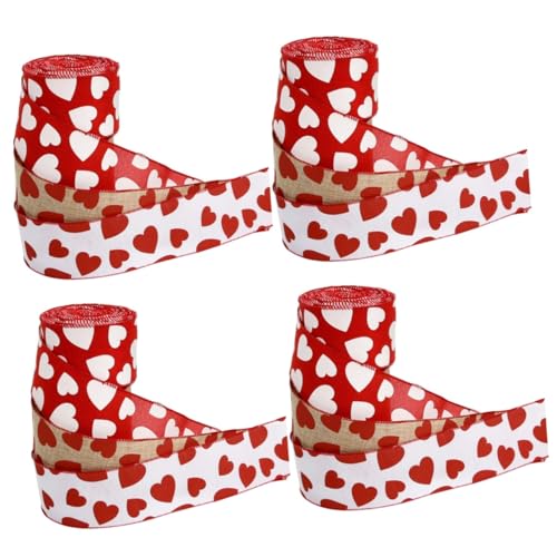 HOMSFOU 4 Sätze Liebesband Bänder Zum Basteln Wickelband Herz Schleifen Zum Verpacken Grünes Drahtband Dünn Geschenkband Valentinstag Geschenkbänder Polyester 3 Rollen * 4 HOMSFOU 4 Sätze Liebesband Bänder Zum Basteln Wickelband Herz Schleifen Zum Verpacken Grünes Drahtband Dünn Geschenkband Valentinstag Geschenkbänder Polyester 3 Rollen * 4 von HOMSFOU