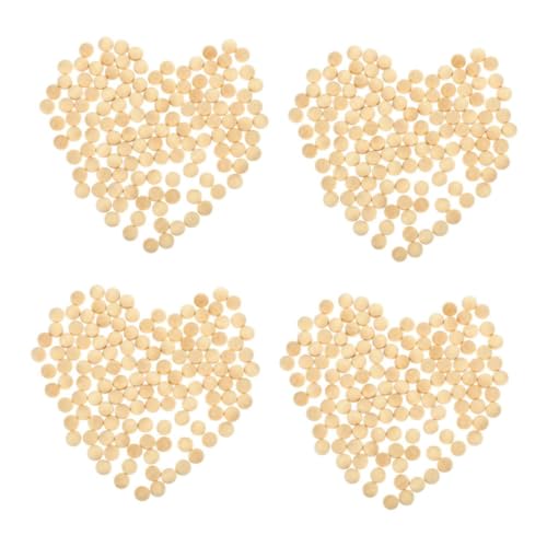 HOMSFOU 4 Sätze Lotus Holzperlen Für Diy Und Basteln Runde Unbeschichtete Holzkugeln Bastelzubehör Ohne Natürliche Holzfarbe 300 Stück * 4 von HOMSFOU