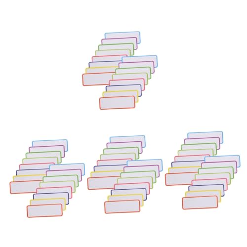 HOMSFOU 4 Sätze Magnetisches Etikett Magnetische, Trocken Abwischbare Etiketten Kühlschrankmagnet Markierungen Abwischen Trocken Abwischbare Magnetetiketten 54 Stück * 4 von HOMSFOU