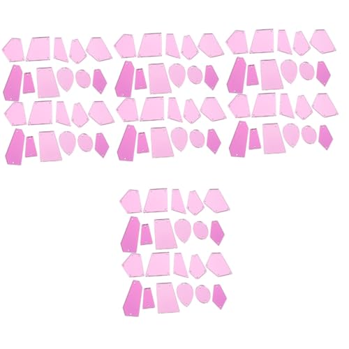 HOMSFOU 4 Sätze Mirror Diamond Accessoires Hochzeit Basteln Und Nähen Kleider Dekorative Spiegel Bastelset Kleine Spiegel Handwerk Verzierungen Für Das Handwerk Violett Acryl 50 Stück * 4 von HOMSFOU