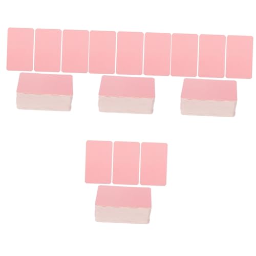 HOMSFOU 4 Sätze Multifunktions-notizkarten Leere Karten Einfache Karten Mini Studieren Verdickte Graffiti-karten Tragbare Wortkarten Verdickte Wortkarten Papier Rosa 100 Stück * 4 von HOMSFOU