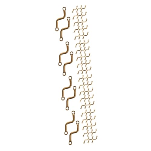 HOMSFOU 4 Sätze Ohrringstange Schmuckzubehör Schmuckteile Herstellung Armbandperlen Diy -schmuckanschluss Schmuckverbindungen Schmuckverschlussanschluss Messing Golden 150 Stück * 4 von HOMSFOU