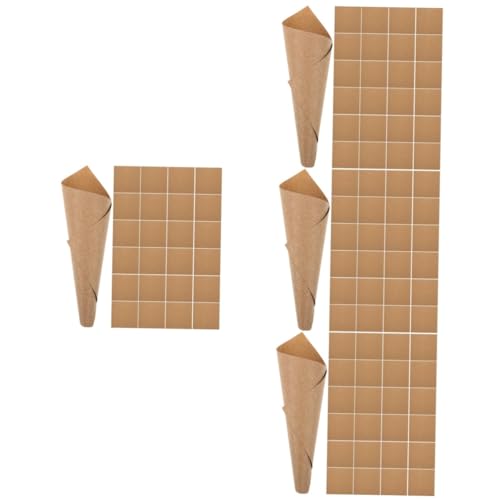 HOMSFOU 4 Sätze Papierblattkegel Hochzeit Party Verkaufsstand Zapfen Blütenblatt Bonbontüten aus Papier Konfetti Blütenblätter Blütenkegel Pommes Yellow von HOMSFOU