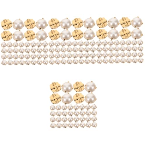 HOMSFOU 4 Sätze Perlenkrallen-diamantzubehör Für Nähen Juwelen Zum Handwerk Nagelschmuck Und Charms Kleidungsstück Diy-materialien Perle Handyhülle Nähperle Imitationsperlen 200 Stück * 4 von HOMSFOU