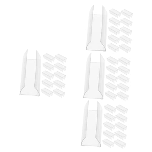 HOMSFOU 4 Sätze Preis Bar Clip Regaletikettenhalter Etikettenhalter Für Supermärkte Clip Für Korbetiketten Aus Kunststoff Etikettenhalter Für Regaletiketten Das Haustier 60 Stück * 4 von HOMSFOU