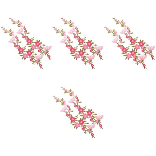 HOMSFOU 4 Sätze Schmetterling Blumen Stickerei Bügelflicken Gestickte Applikationen Für Diy Kleidung Zum Aufbügeln Und Reparieren Von Textilien 2 Stück * 4 HOMSFOU 4 Sätze Schmetterling Blumen Stickerei Bügelflicken Gestickte Applikationen Für Diy Kleidung Zum Aufbügeln Und Reparieren Von Textilien 2 Stück * 4 von HOMSFOU