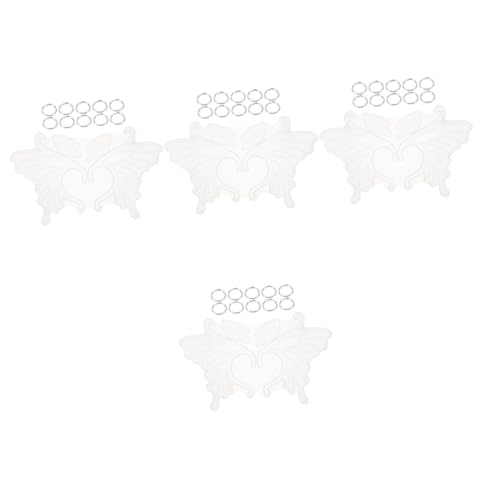HOMSFOU 4 Sätze Schmetterlingsflügel -Ohrclipform Ohrringform Schädelformen Schmuck epoxidharz Ohrring -Silikonform für Harz handwerkliche Form Silikonformen für Harz Kieselgel von HOMSFOU