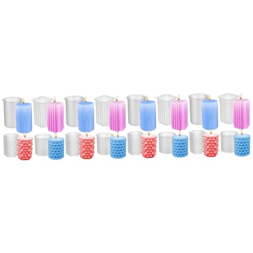 HOMSFOU 4 Sätze Silicone Kerzenformen Teiliges Kerzengießformen Kit Für Diy Kerzenherstellung Vielseitige Silikonformen Für Stumpenkerzen Einfach Zu Entformen Für Projekte 4 Stück * 4 von HOMSFOU