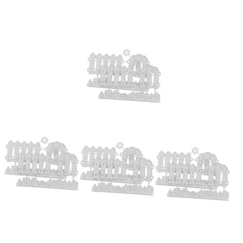 HOMSFOU 4 Sätze Stanzform Kohlenstoff Schneidwerkzeug sterben Prägung Schneiden Schimmel für Fotoalben Prägewerkzeug zur Papierherstellung DIY Schablonenform DIY Bastelschablone Silber von HOMSFOU