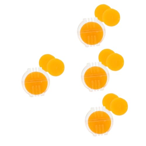 HOMSFOU 4 Sätze Stickstimperatur Paraffin Faden schmelzen Stickerei für Herstellung Nähbedarf und Zubehör Steppgarn Wachs Nähwerkzeuge Stickwachs Nähgarnhersteller Nähwachs Plastik Orange von HOMSFOU