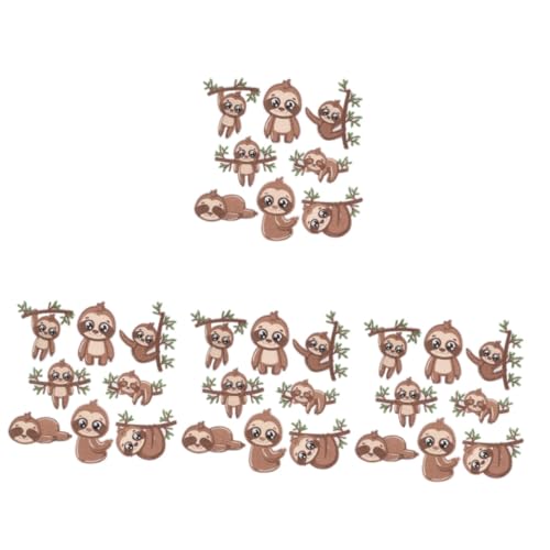 HOMSFOU 4 Sätze Süße Faultier Aufnäher Zum Aufbügeln Cartoon Stickerei Patches Für Diy Kleidung Taschen Und Hüte Verschleißfestes Zubehör Für Reparaturen Und Dekoration 8 Stücke * 4 von HOMSFOU